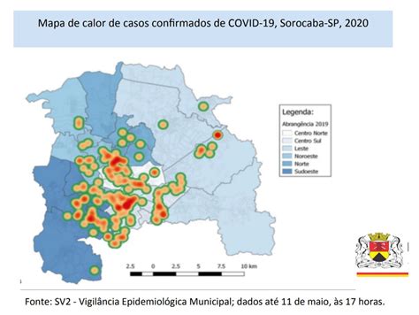 Mapa mostra bairros maior incidência de Covid 19 em Sorocaba