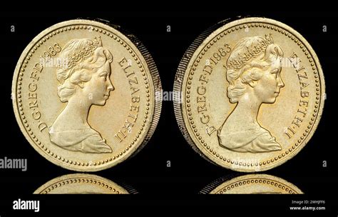 The First One Pound Coin Issued In The United Kingdom By The Royal Mint