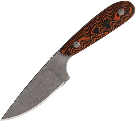 Haztum01or Hazen Knives Small Fixed Blade Knife Orange