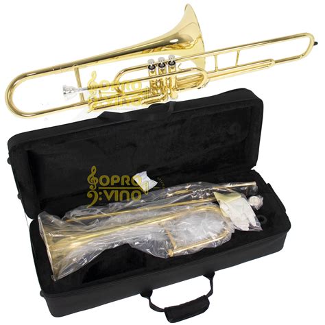 Trombone Pisto Curto Afina O Sib Laqueado C Estojo Schieffer C D