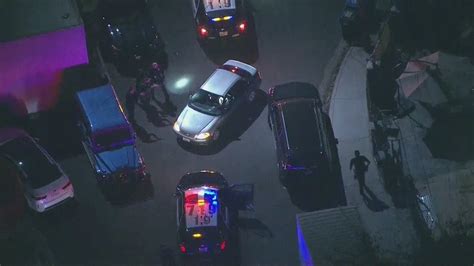 Los Angeles police-chase suspect rams into police cruisers in Studio ...