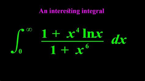 An Interesting Integral Youtube