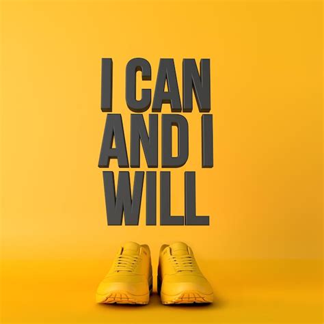 Premium Photo I Can And I Will Motivational Workout Fitness Phrase D