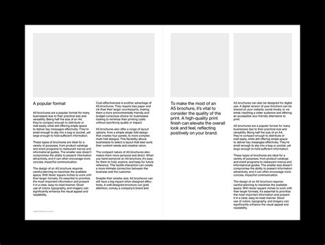 A5 Brochure Grid System For InDesign Behance