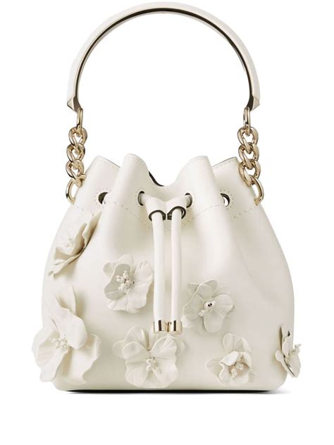 Jimmy Choo Bon Bon Flower Detailing Bucket Bag Farfetch