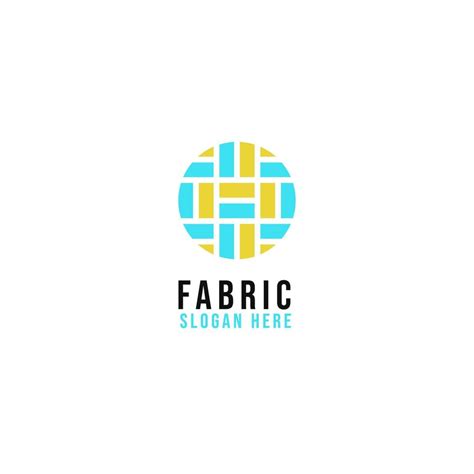 Flat Textile Fabric Logo Design For Company Illustration Vector