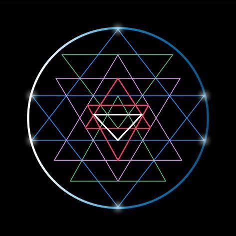 Sacred Geometry And Alchemy Symbol Sri Yantra Formed By Nine