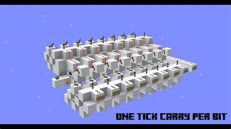 How To Make A 2 Block Tileable Redstone Ripple Carry Adder Youtube