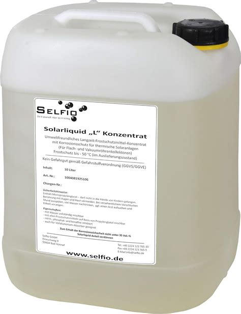 Solarflüssigkeit Solarliquid L Konzentrat 10 Liter Wärmeträgermedium