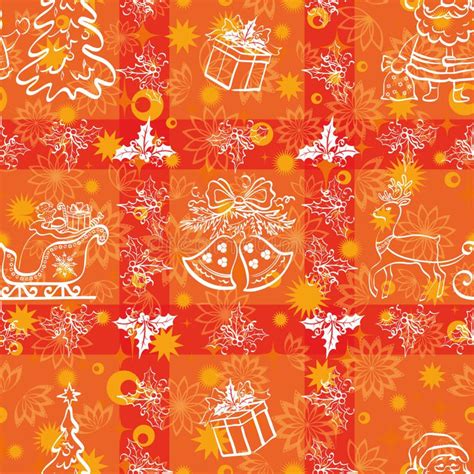 Christmas Seamless Background Stock Vector Illustration Of Pictogram