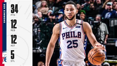 Ben Simmons Leads The Sixers To A Win With His First Career 30 Point Triple Double Twitter