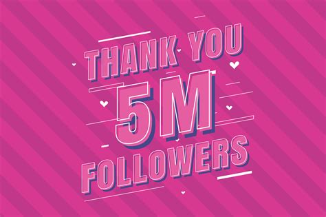 Thank You 5m Followers Celebration Graphic By Stockia · Creative Fabrica