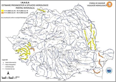 Risc de viituri pe râurile din Dobrogea și fenomene hidrologice