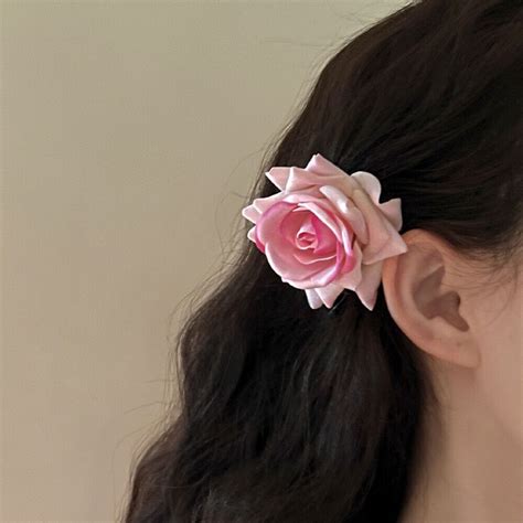 St Ck Rose Blume Haarspange Damen Kopfbedeckung Seitenclip