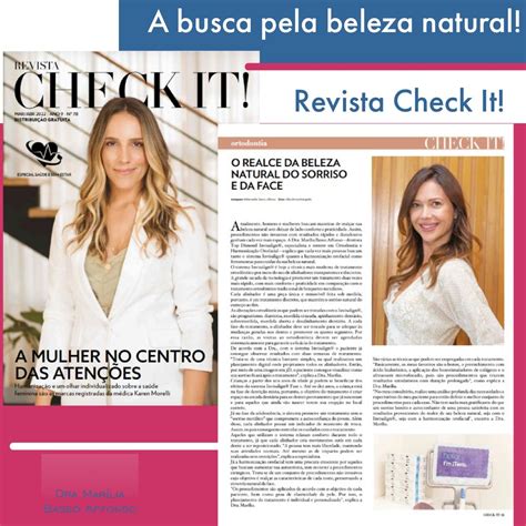 Revista Check It Dra Marilia Basso Affonso