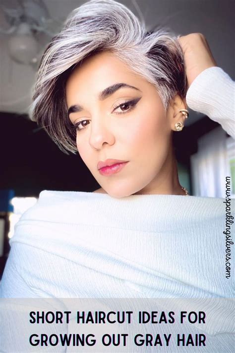 Cute Short Haircuts For Growing Out Gray Hair In Gray Hair