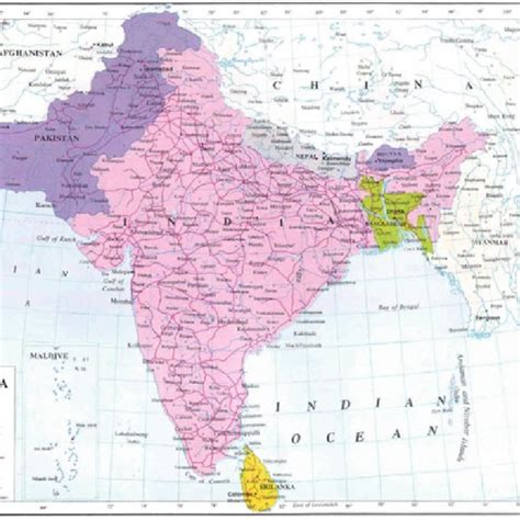 Political Map of South Asia | Download Scientific Diagram