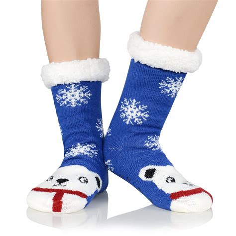 American Trends Fuzzy Socks With Grips For Women Warm House Socks Indoor Winter Socks Cozy Non