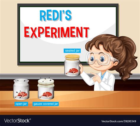 Redis experiment with scientist kids cartoon Vector Image