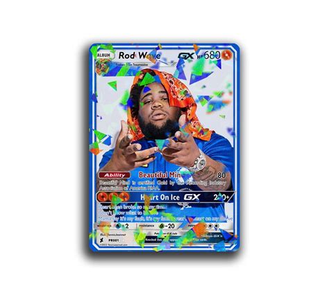 Rod Wave Special Holographic Pokémon Collective GX Trading Etsy