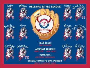 Rangers Custom Baseball Banners Examples Teamsbanner Baseball