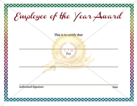 Employee of The Year Certificate | Certificate Templates