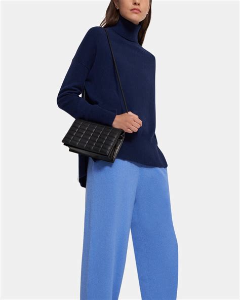Leather Flat East-West Bag | Theory Outlet