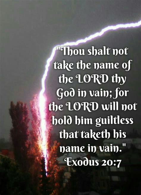 Exodus Kjv Thou Shalt Not Take The Name Of The Lord Thy God In