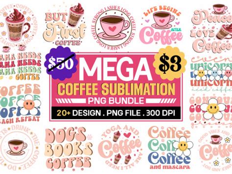 Coffee Sublimation Bundle Retro Coffee Svg Bundle Coffee Svg Bundle