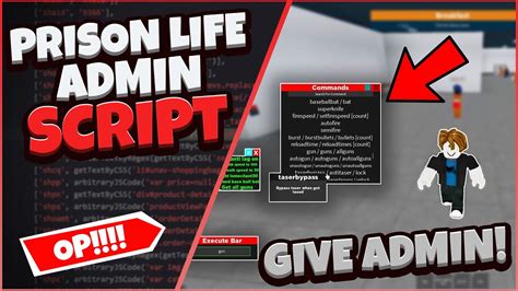 Prison Life Admin Commands Script Roblox Give Players Admin