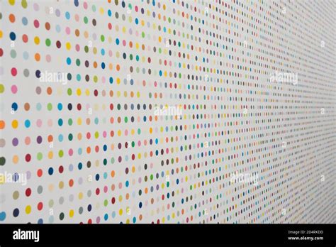 Damien Hirst dot painting from exhibition at his gallery (Newport ...