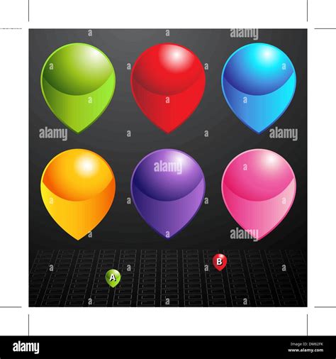 mapping pin set stock vector image art alamy