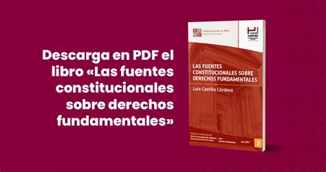 Descarga En Pdf El Libro Las Fuentes Constitucionales Sobre Derechos