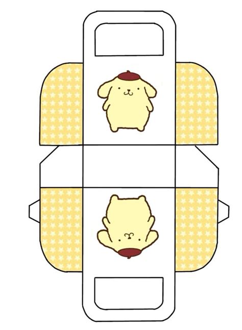 Pomponpurin Caja Para Armar De Papel 3 Paper Toys Template