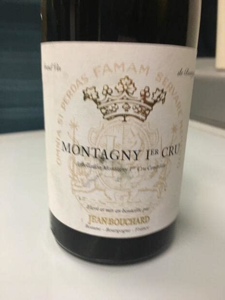 Jean Bouchard Montagny Er Cru Blanc France Burgundy C Te