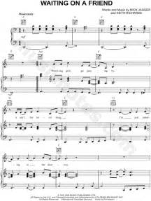 The Rolling Stones "Waiting on a Friend" Sheet Music in C Major ...