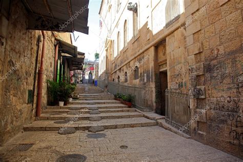 Classic Israel - Street in The old City in Jerusalem — Stock Photo ...