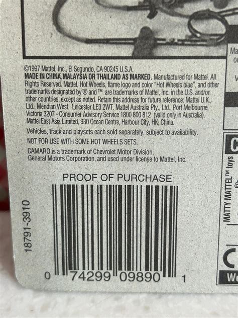 Vintage Hot Wheels 67 Camaro NIB Etsy