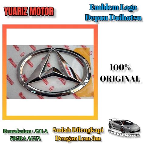 Jual LOGO EMBLEM GRILL DEPAN DAIHATSU AYLA AGYA SIGRA Shopee Indonesia