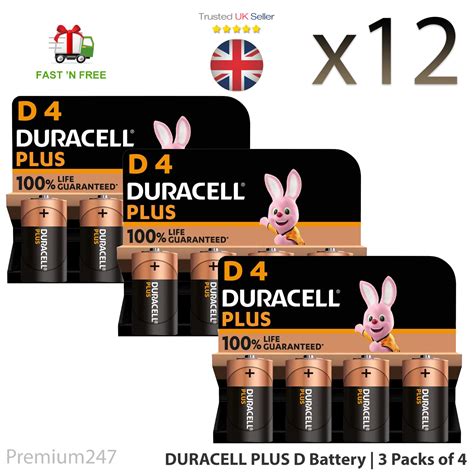 12 X Duracell D Size Plus Power Long Lasting Alkaline Batteries Lr20 Mn1300 Sale Ebay