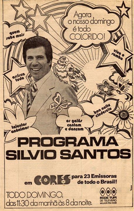 Programa Silvio Santos em cores 1976 Anúncios antigos