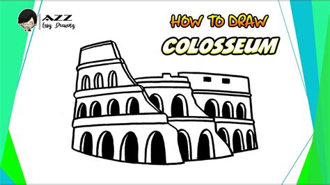 Roman Colosseum Drawing Step By Step