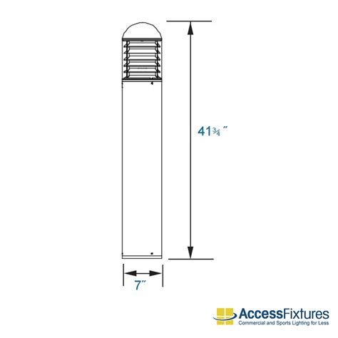 W Louvered Stainless Steel Led Bollard Light