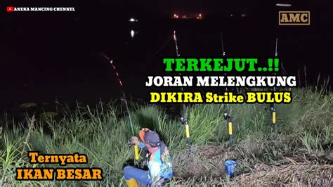 BIKIN NGILER Mancing Ikan Malam Hari Joran Melengkung Hasil Di Masak