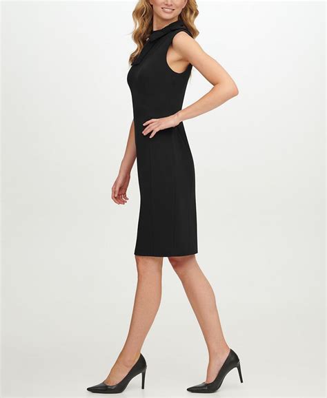 Calvin Klein Petite Bow Neck Sheath Dress Macys