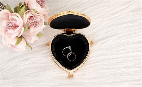 Amazon Hipiwe Vintage Metal Jewelry Box Heart Shape Trinket Box