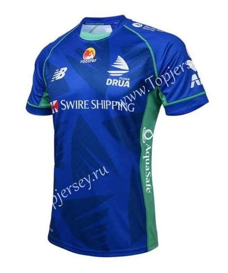 2023 Fiji Home Blue Rugby Shirt Fiji Topjersey