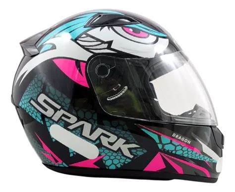 Capacete Moto Feminino Ebf New Spark Esportivo C Narigueira Frete grátis