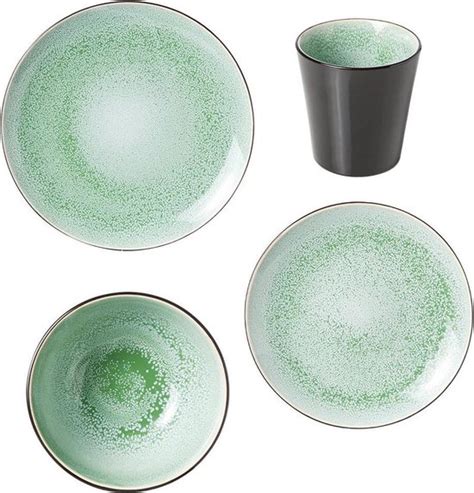 Cosy Trendy Finesse Green Serviesset 6 Persoons 24 Delig Met