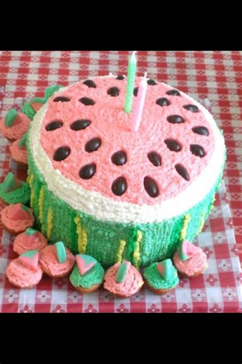 Watermelon Birthday Cake I Made Watermelon Cake Birthday Watermelon